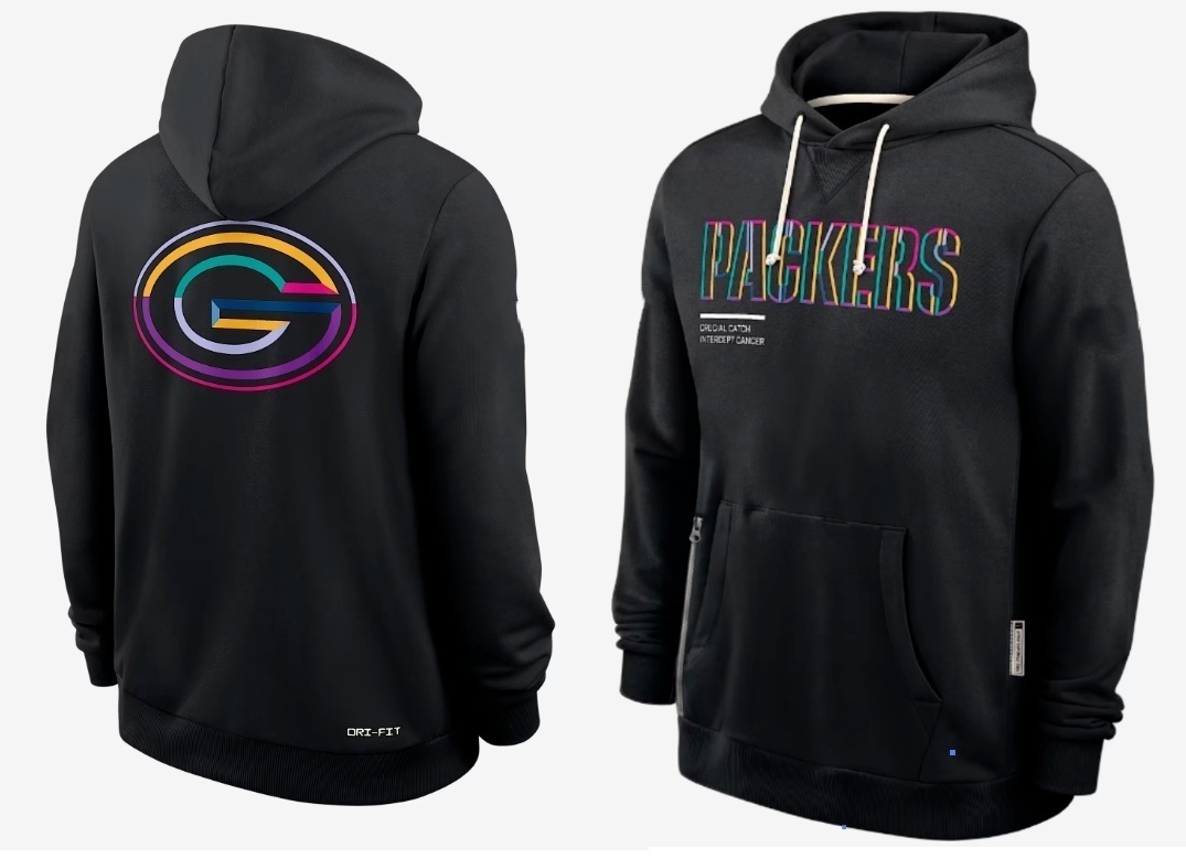 Green Bay Packers  2025  Salute to Service  Limited Football Stitched hoodie Jersey