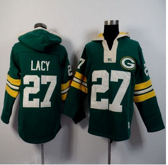 Green Bay Packers #27 Eddie Lacy Green Player Winning Method Pullover NFL Hoodie
