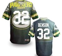 Green Bay Packers #32 BENSON Men's Stitched NFL Elite Fanatical Version Jersey (5)