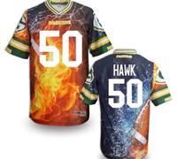Green Bay Packers #50 HAWK Men's Stitched NFL Elite Fanatical Version Jersey (4)