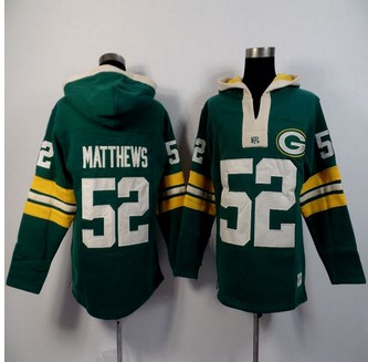 Green Bay Packers #52 Clay Matthews Green Player Winning Method Pullover NFL Hoodie