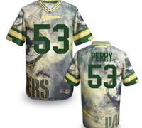 Green Bay Packers #53 PERRY Men's Stitched NFL Elite Fanatical Version Jersey (7)