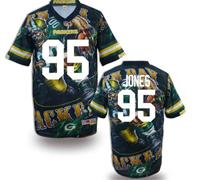 Green Bay Packers #95 JONES Men's Stitched NFL Elite Fanatical Version Jersey (1)