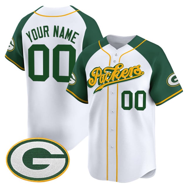 Green Bay Packers 2025 Vapor Baseball Custom Jersey V2 alternate