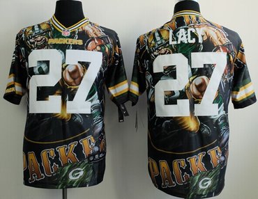 Green Bay Packers 27 Lacy Fashion Elite Fanatical Version Jerseys