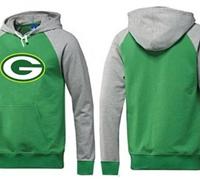Green Bay Packers Logo Pullover Hoodie Dark Blue & Grey