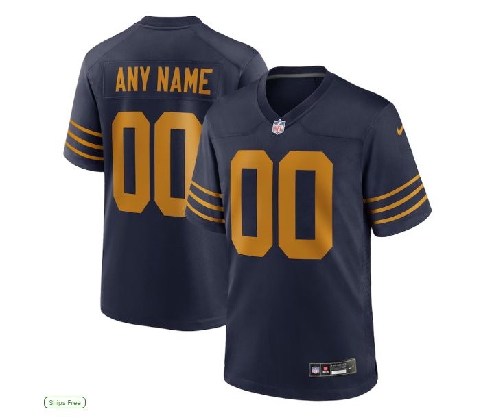 Green Bay Packers Nike Youth The 1923 Classic Game Custom Jersey - Navy