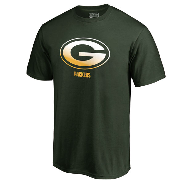 Green Bay Packers Pro Line By Fanatics Branded Green Big & Tall Gradient Logo T-Shirt