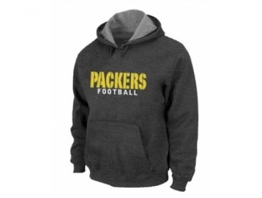 Green Bay Packers font Pullover Hoodie D.Grey