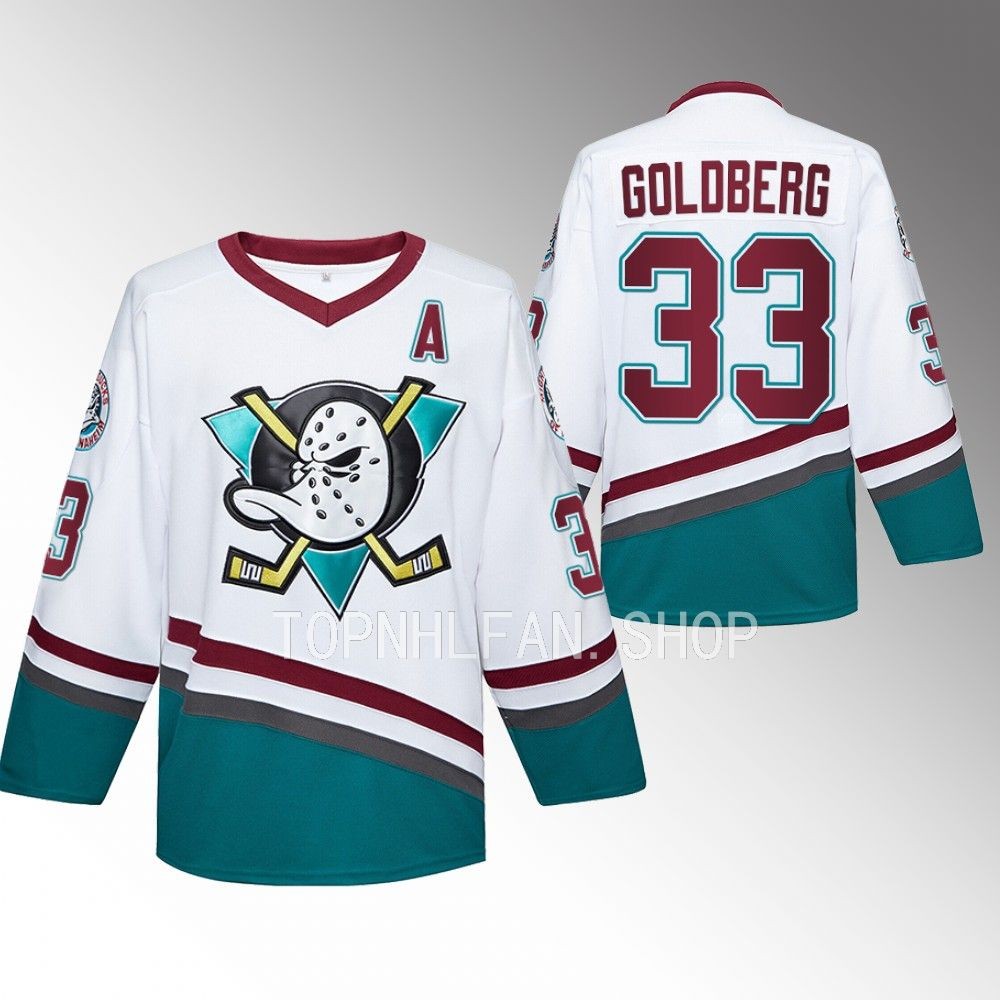Greg Goldberg Ducks Mighty Ducks Jersey White Hockey