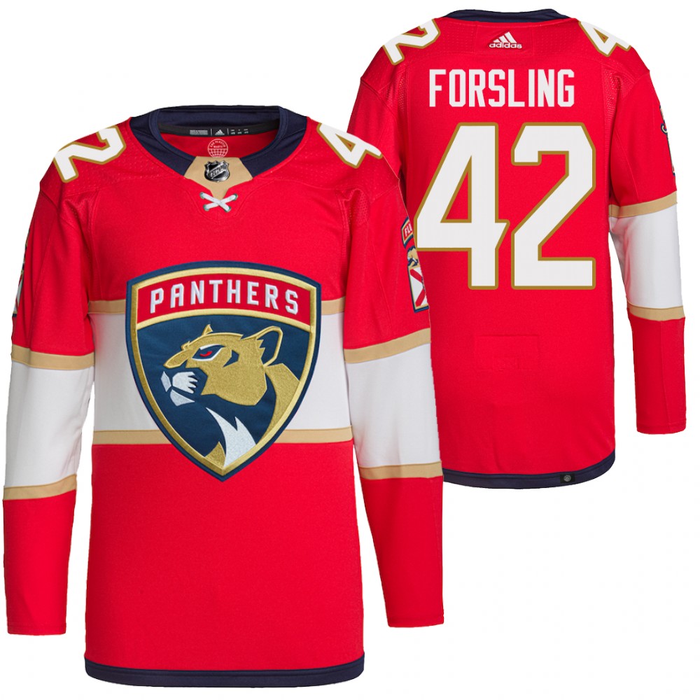 Gustav Forsling Florida Panthers Red Home Primegreen Authentic Pro Jersey