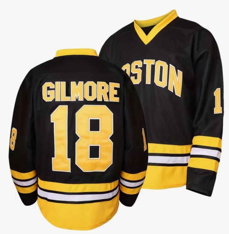 Happy Gilmore #18 Boston Movie Hockey Jersey Black Stitched