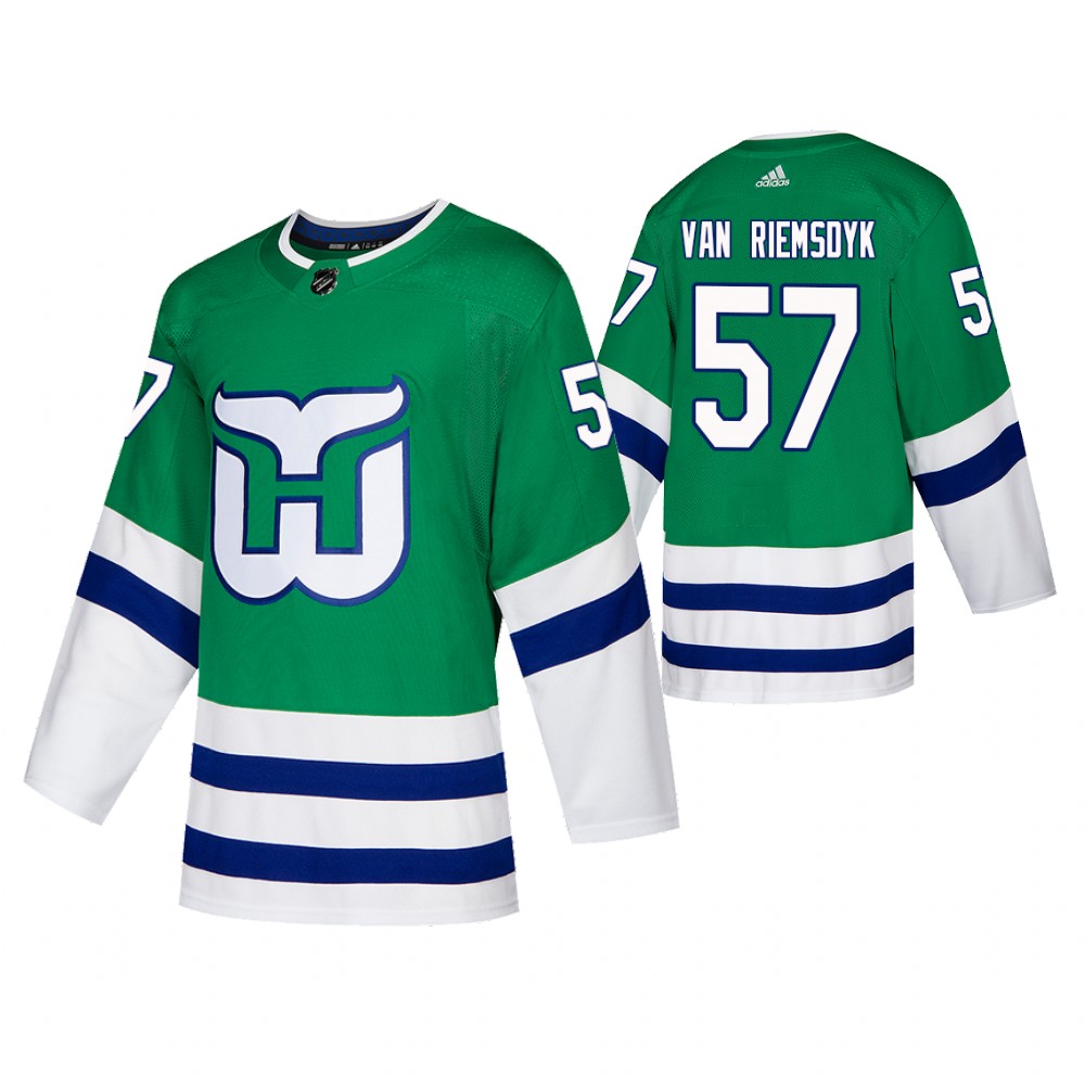 Hartford Whalers Trevor van Riemsdyk Green Authentic Heritage Jersey