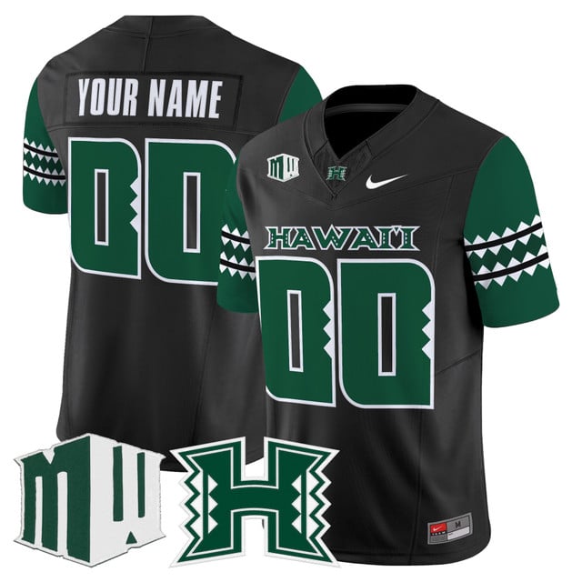 Hawai'i Rainbow Warriors 2025 Vapor Limited Custom Jersey black