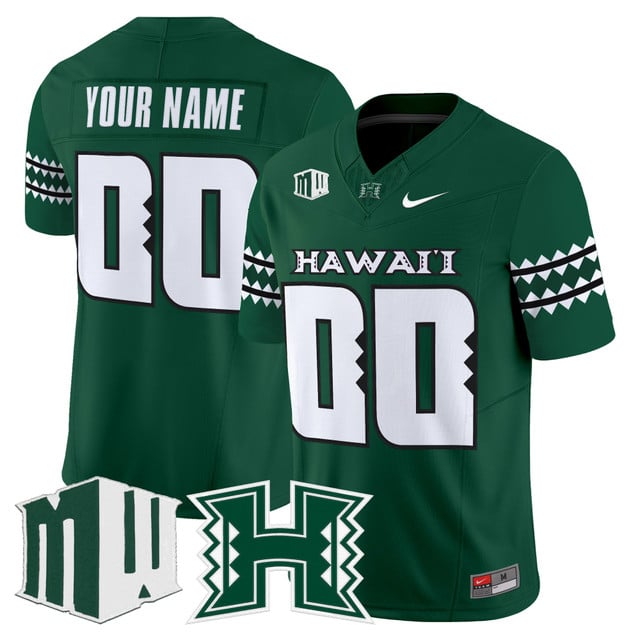 Hawai'i Rainbow Warriors 2025 Vapor Limited Custom Jersey green