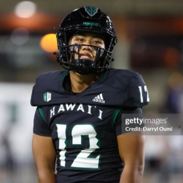 Hawaii Rainbow Warriors #12 Micah Alejado Adidas Black NCAA College Football Jersey 