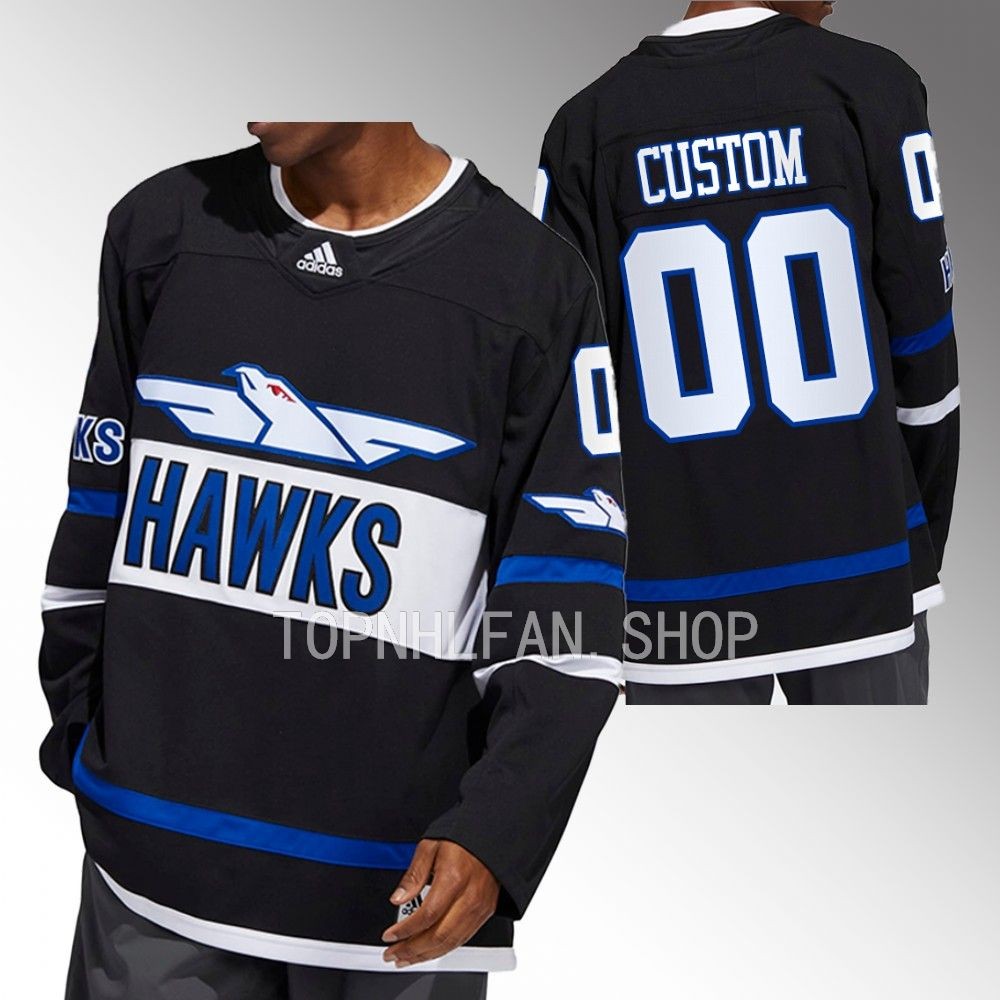 Hawks Anaheim Ducks Custom Black Authentic Jersey men's