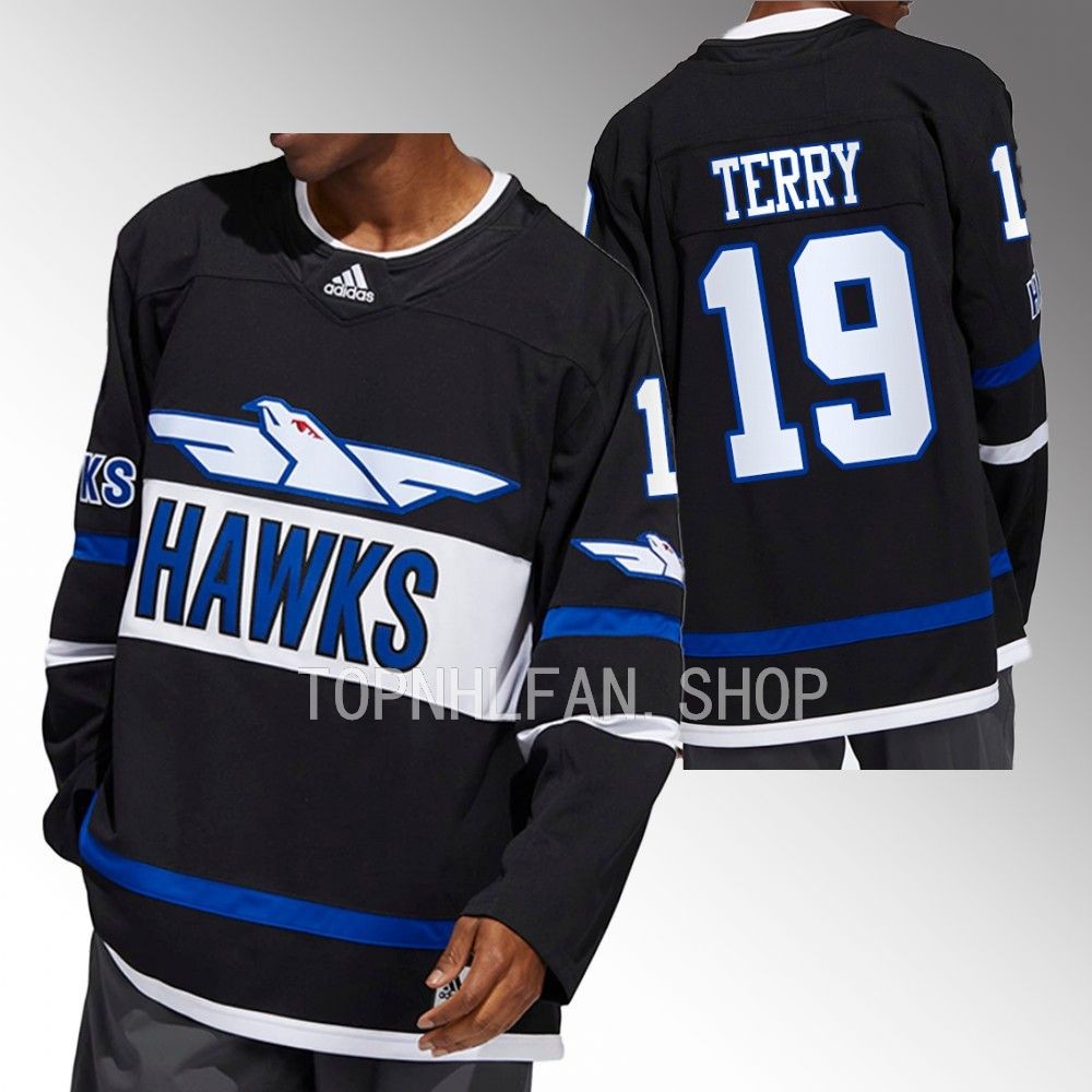 Hawks Anaheim Ducks Troy Terry Black Authentic Jersey men's