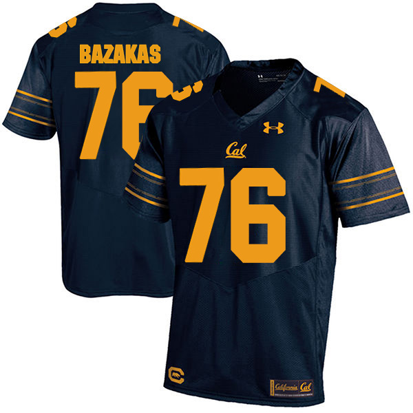 Henry Bazakas California Golden Bears Men's Jersey - #76 NCAA Navy Blue Stitched Authentic