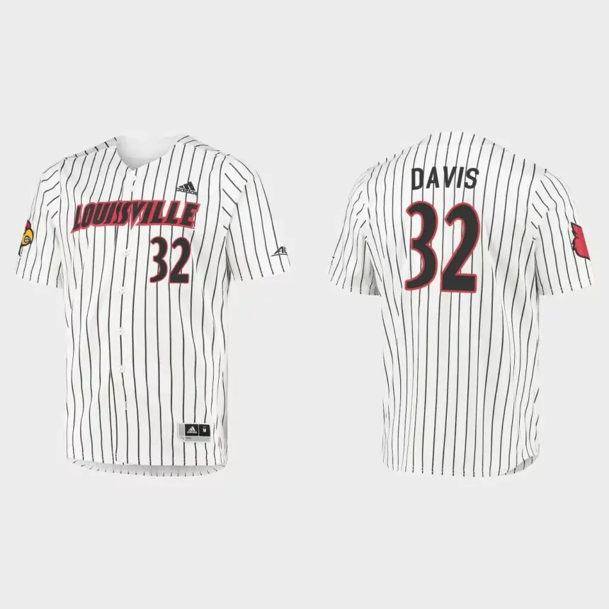 Henry Davis Louisville Cardinals Replica Baseball Jersey – White