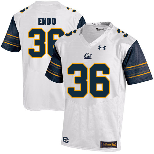 Hiroaki Endo California Golden Bears Men's Jersey - #36 NCAA White Stitched Authentic