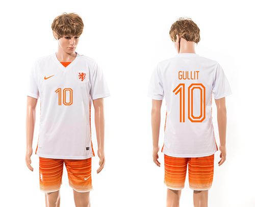 Holland #10 Gullit Away Soccer Country Jersey