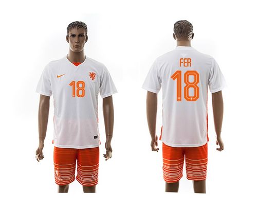 Holland #18 Fer Away Soccer Country Jersey