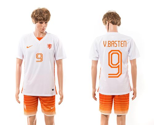 Holland #9 V.Basten Away Soccer Country Jersey