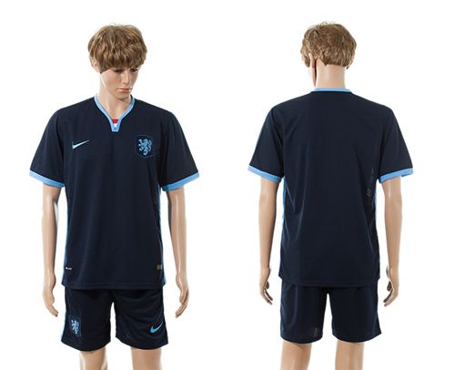 Holland Blank Dark Blue Soccer Country Jersey