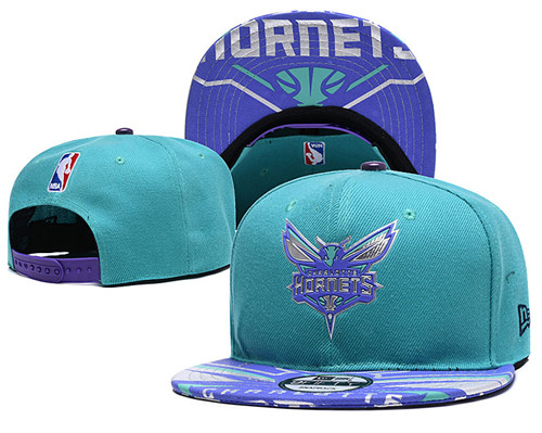 Hornets Team Logo Blue Adjustable Hat YD