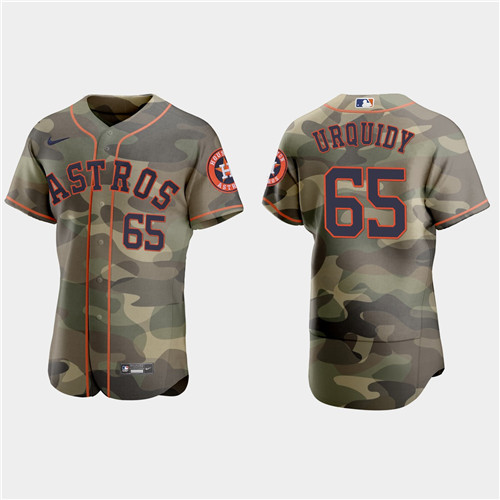 Houston Astros #65 Jose Urquidy Men's Nike 2021 Armed Forces Day Authentic MLB Jersey -Camo