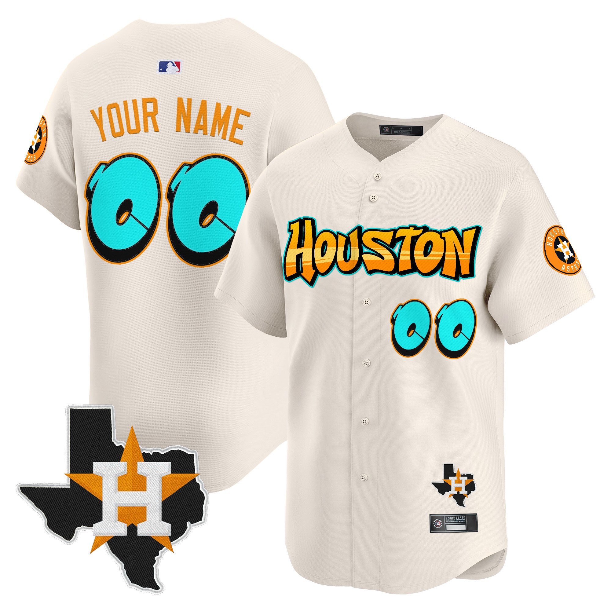 Houston Astros ‘Graffiti H-Town Edition’ Vapor Premier Limited Custom Jersey