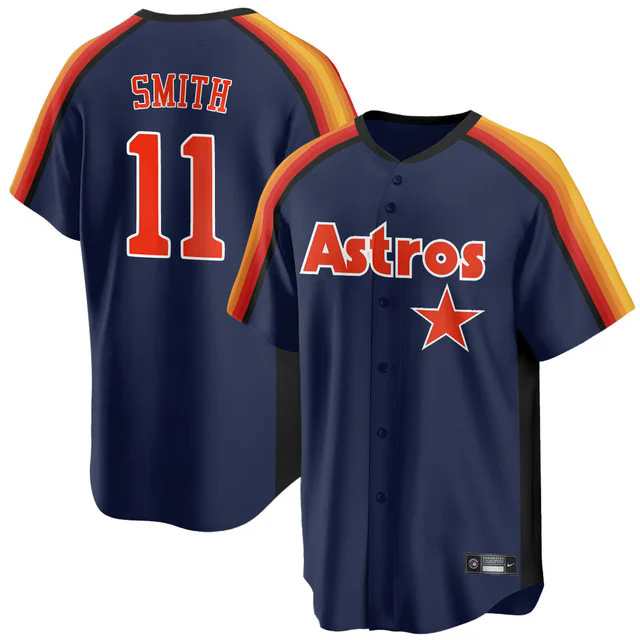 Houston Astros 1989 Throwback Road Jersey  NAVY #11 CAM SMITH.webp