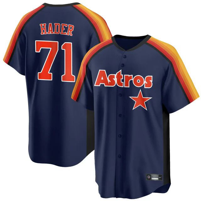 Houston Astros 1989 Throwback Road Jersey  NAVY #71 JOSH HADER.webp