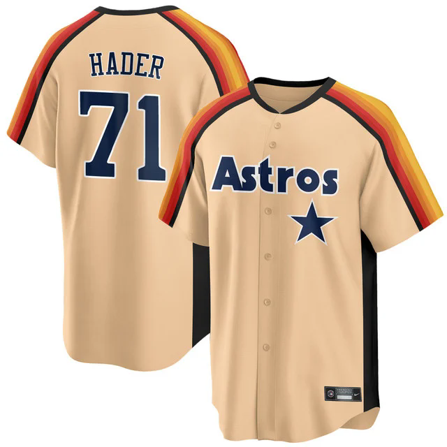 Houston Astros 1989 Throwback Road Jersey  ORANGE #71 JOSH HADER.webp