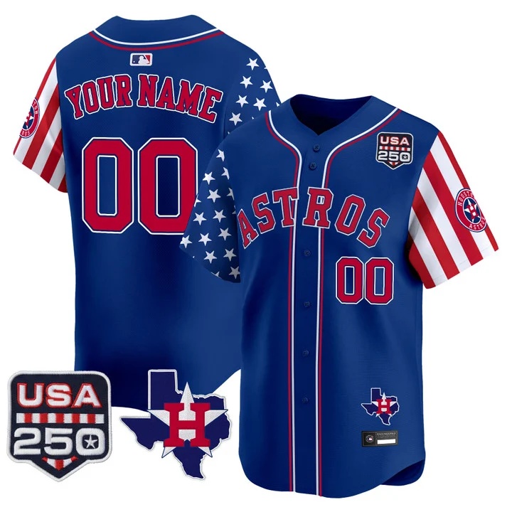 Houston Astros America 250 Edition Vapor Premier Limited Custom Jersey ROYAL