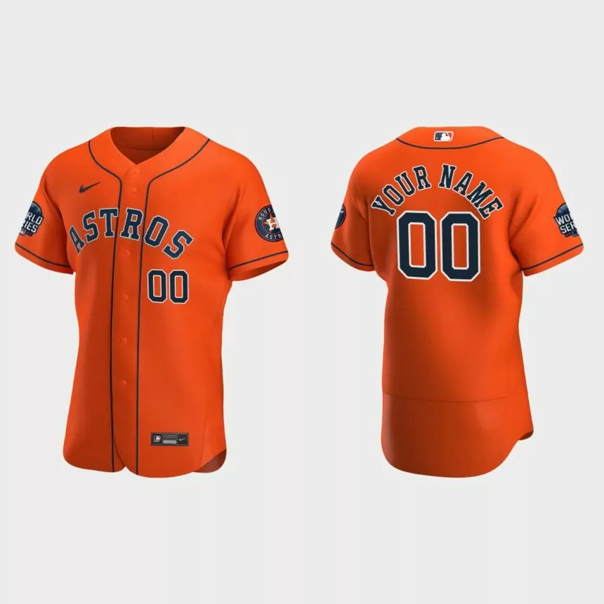 Houston Astros Custom 2021 World Series Authentic Jersey – Orange