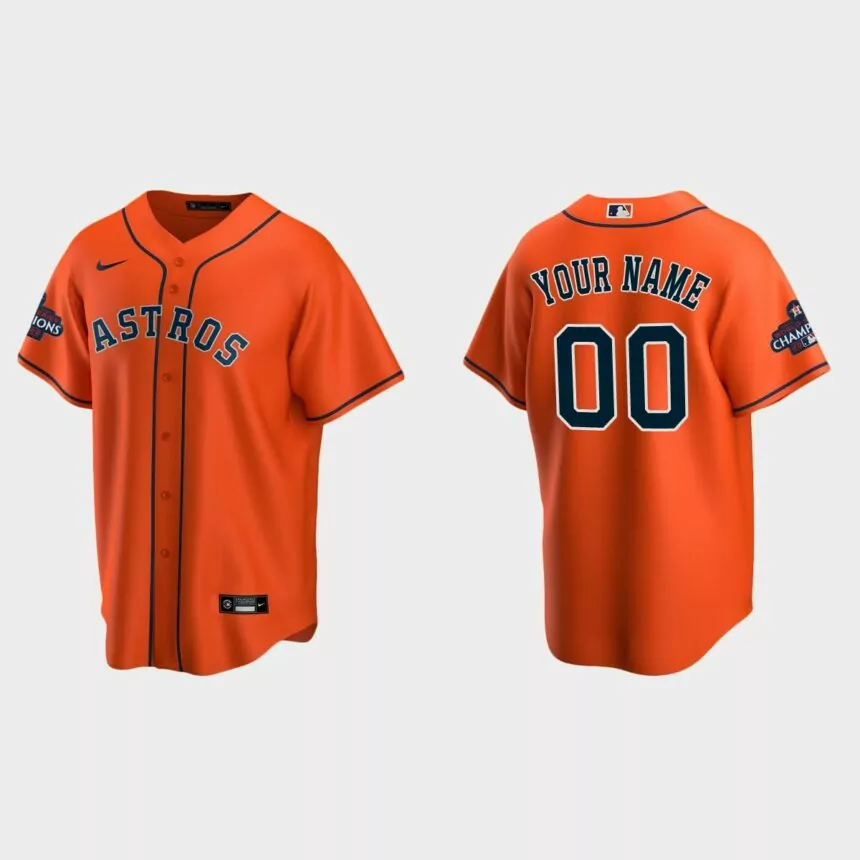 Houston Astros Custom 2022 World Series Champions Orange Replica Jersey