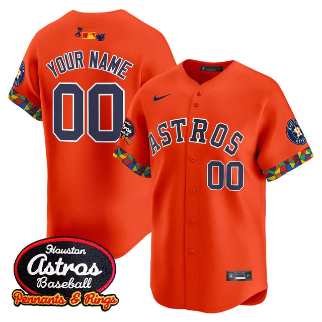 Houston Astros x El Tiempo Cantina Vapor Premier Limited Custom Jersey ORANGE.webp