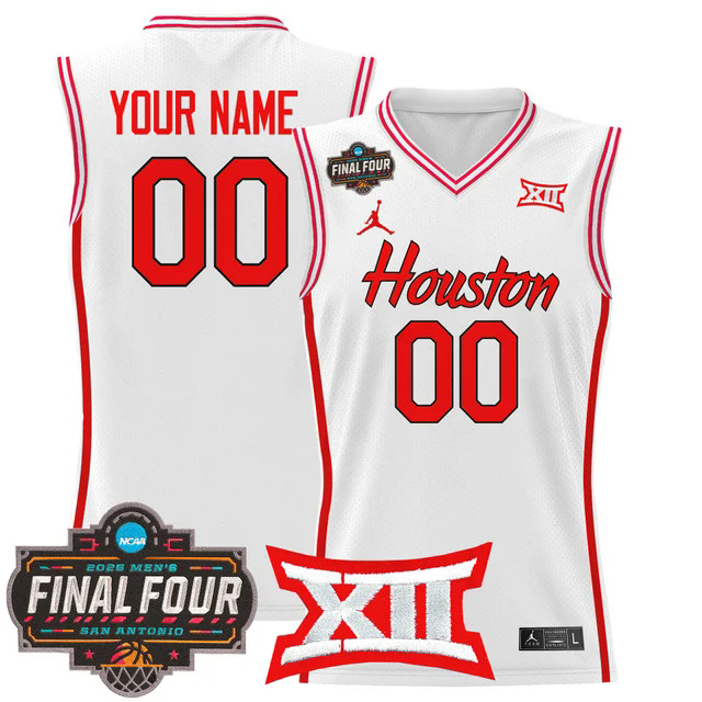 Houston Cougars 2025 Final Four Patch Basketball Custom Jersey.webp