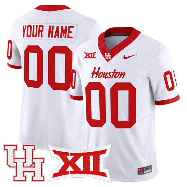 Houston Cougars 2025 Vapor Limited Custom Jersey WHITE