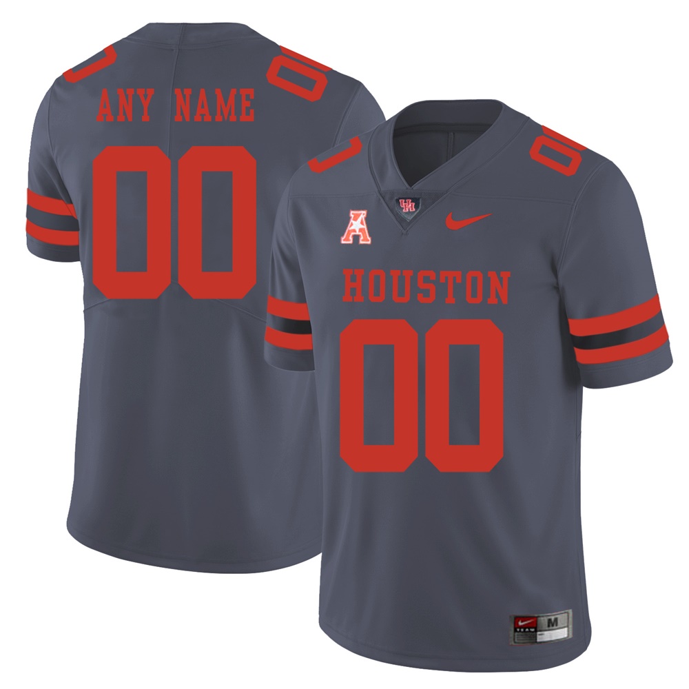 Houston Cougars Gray Custom 2018 Replica College Football Jersey