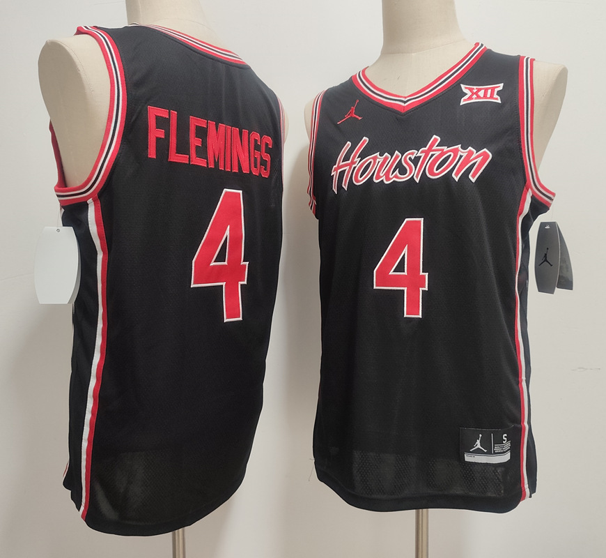 Houston Cougars basketball jersey#4 Kingston Flemings