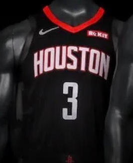 Houston Rocket black basketball jersey