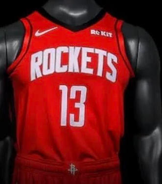 Houston Rocket red basketball jersey