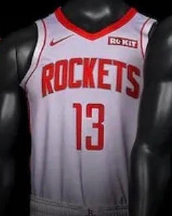 Houston Rocket white basketball jersey