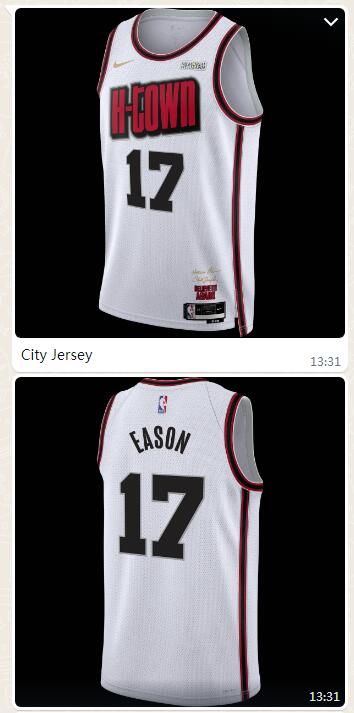 Houston Rockets Tari Eason 17 jersey city