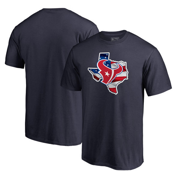 Houston Texans Navy NFL Pro Line By Fanatics Branded Banner State T-Shirt