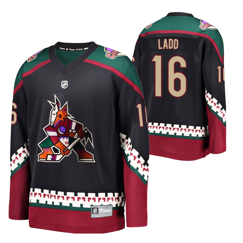 Howling Coyote #16 Andrew Ladd Black 2021-22 Throwback Kachina Jersey
