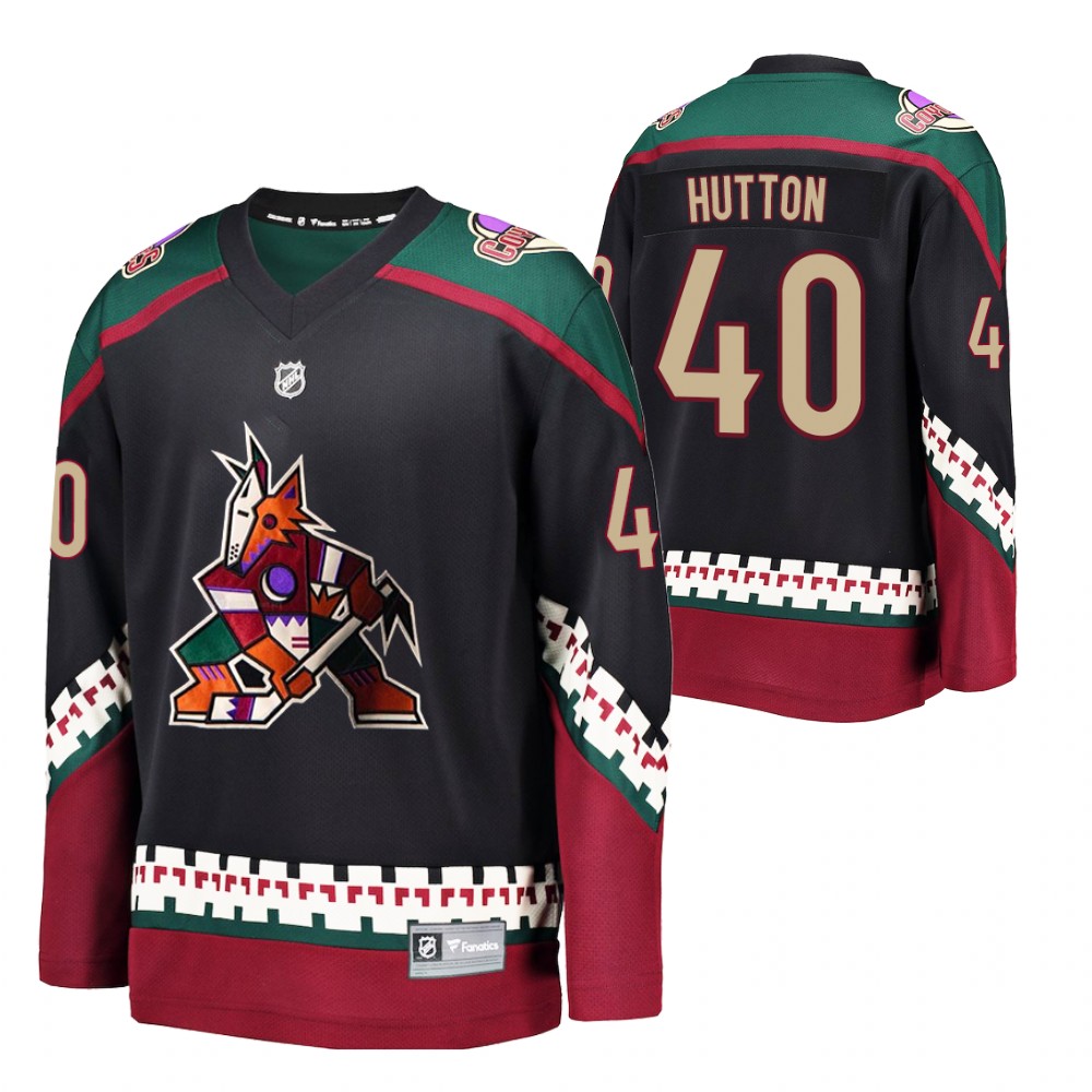 Howling Coyote #40 Carter Hutton Black 2021-22 Throwback Kachina Jersey